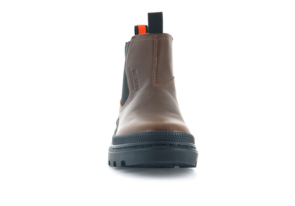 Palladium PALLATROOPER CHELSEA WATERPROOF Men's Chelsea Boots Brown | Canada-4503