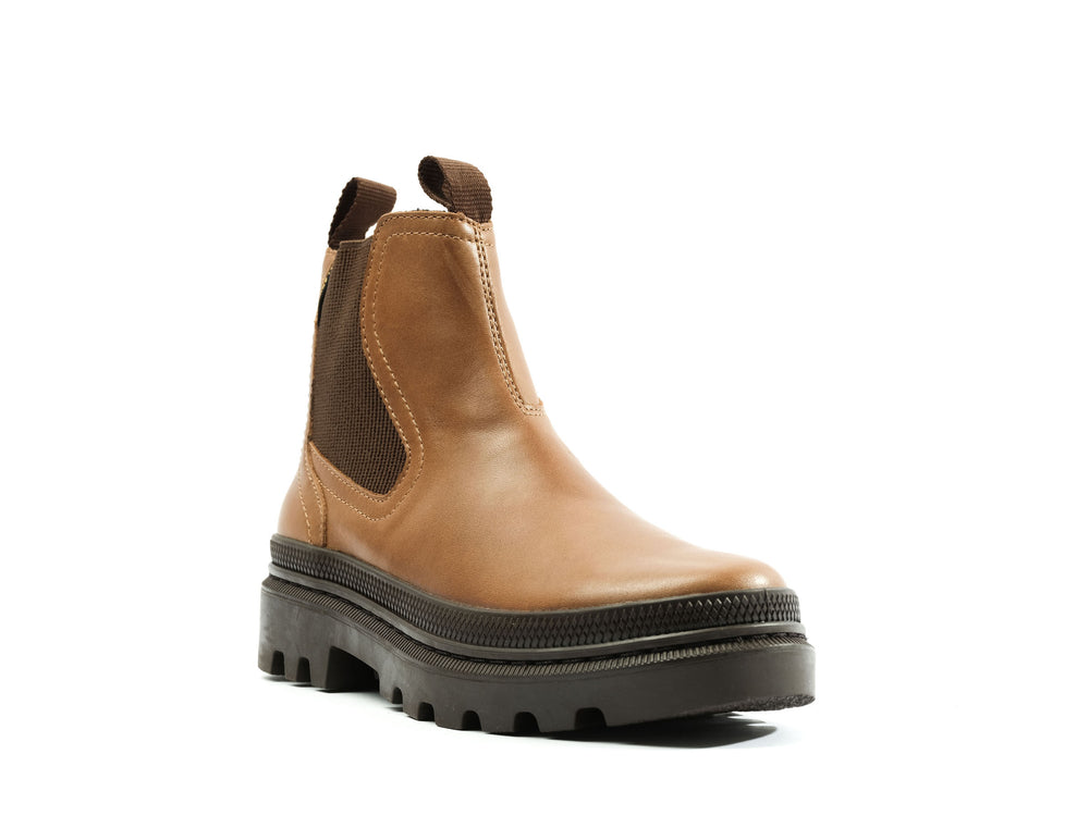 Palladium PALLATROOPER CHE LEATHER Men's Chelsea Boots Brown | Canada-4802