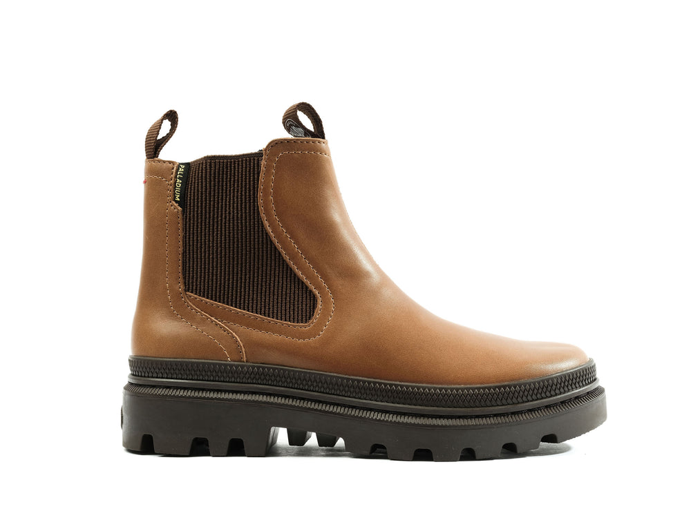 Palladium PALLATROOPER CHE LEATHER Men\'s Chelsea Boots Brown | Canada-4802