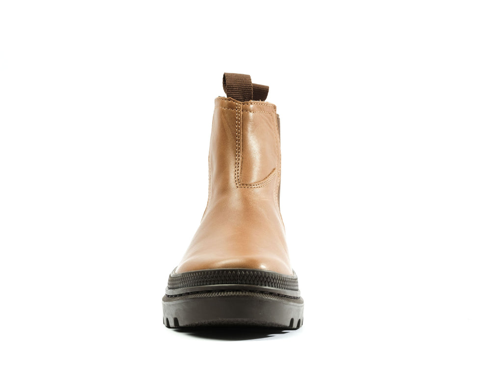 Palladium PALLATROOPER CHE LEATHER Women's Chelsea Boots Brown | Canada-8652