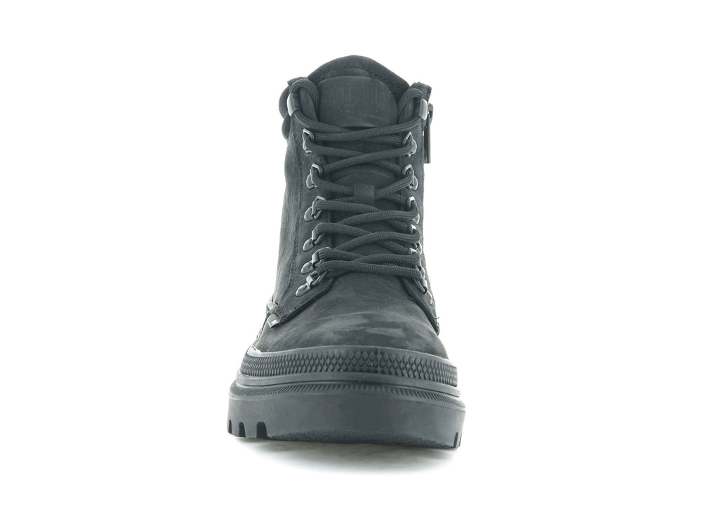 Palladium PALLATROOPER HIKER NUBUCK Women's High Top Sneakers Black | Canada-1473