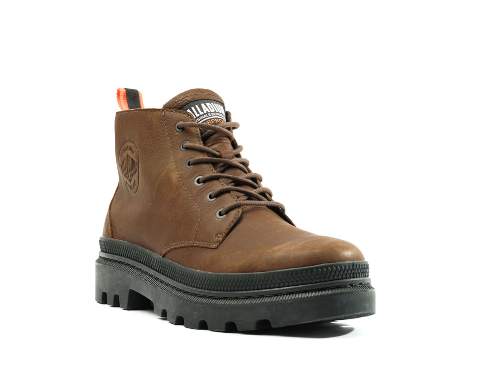 Palladium PALLATROOPER HI WP+ Women's High Top Sneakers Brown | Canada-2359