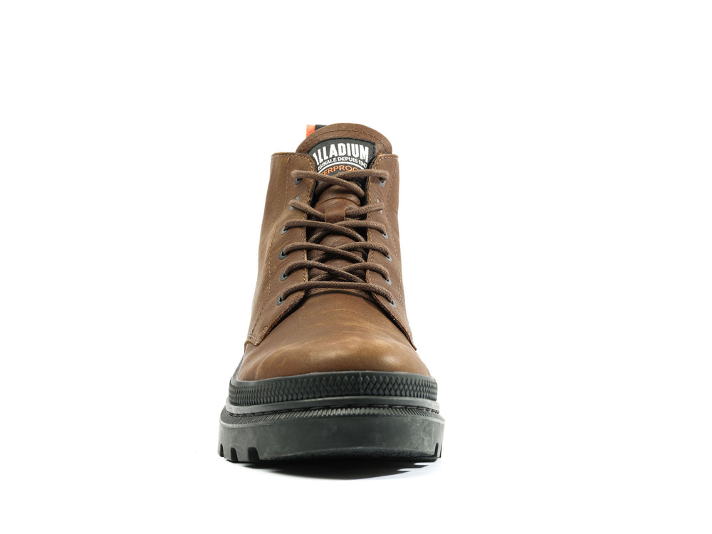 Palladium PALLATROOPER HI WP+ Women's High Top Sneakers Brown | Canada-2359
