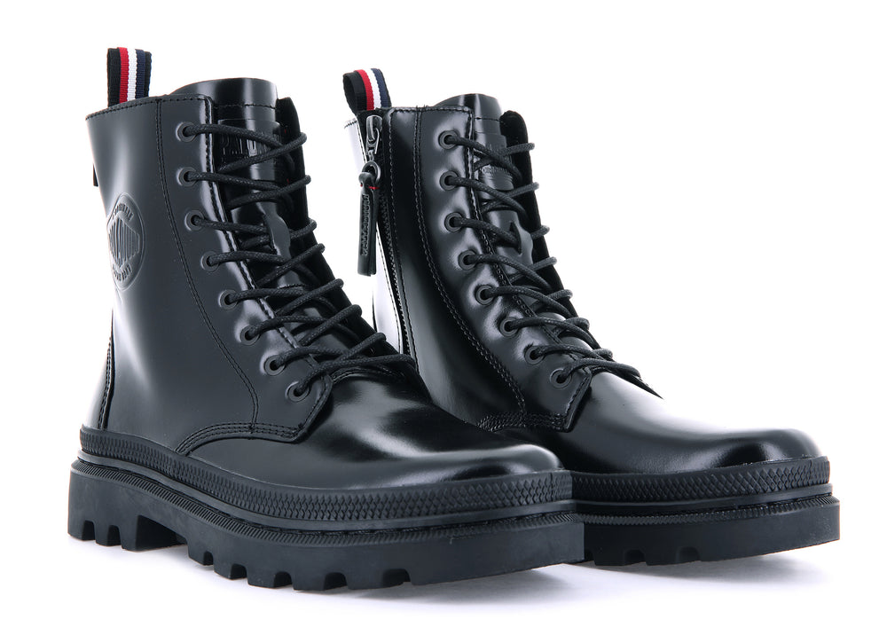 Palladium PALLATROOPER OFF-1 Men's High Top Sneakers Black | Canada-6578