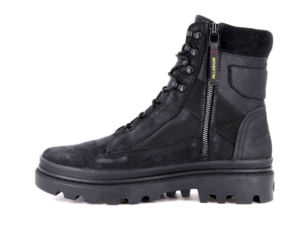 Palladium PALLATROOPER TACTICAL Men's High Top Sneakers Black | Canada-0576