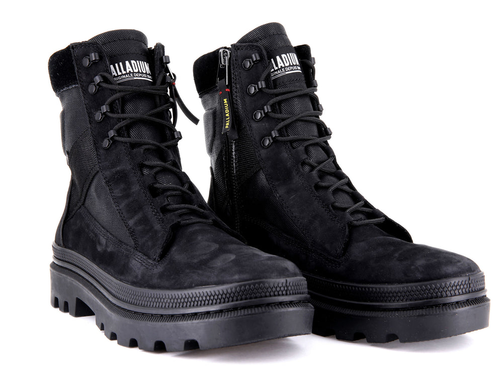 Palladium PALLATROOPER TACTICAL Men's High Top Sneakers Black | Canada-0576
