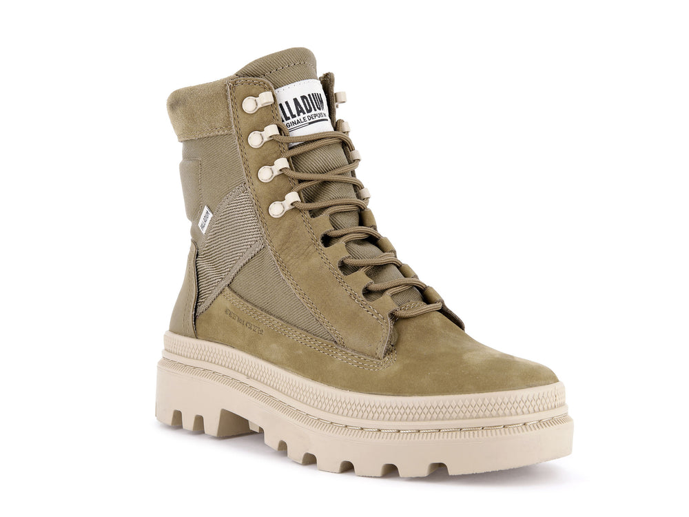 Palladium PALLATROOPER TACTICAL Men's High Top Sneakers Olive | Canada-4756