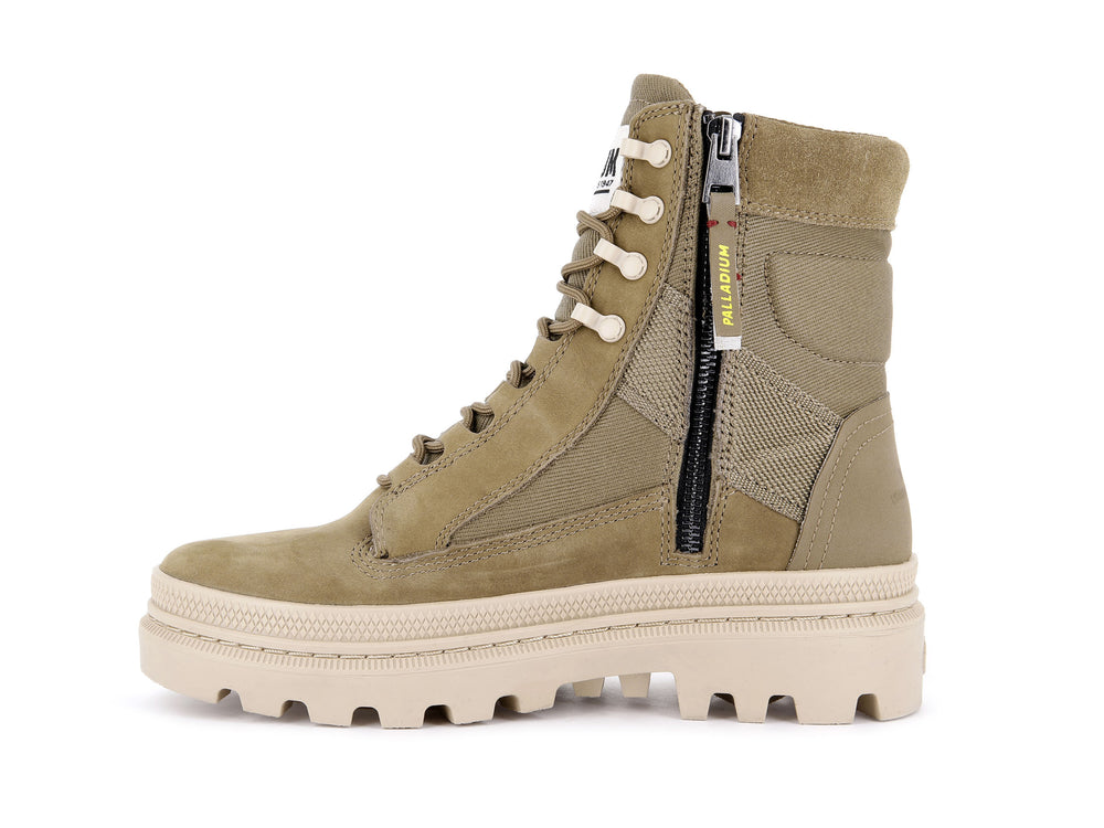 Palladium PALLATROOPER TACTICAL Men's High Top Sneakers Olive | Canada-4756