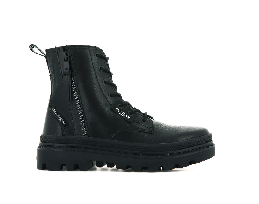 Palladium PALLATROOPER ZIP L Women\'s Boots Black | Canada-6318