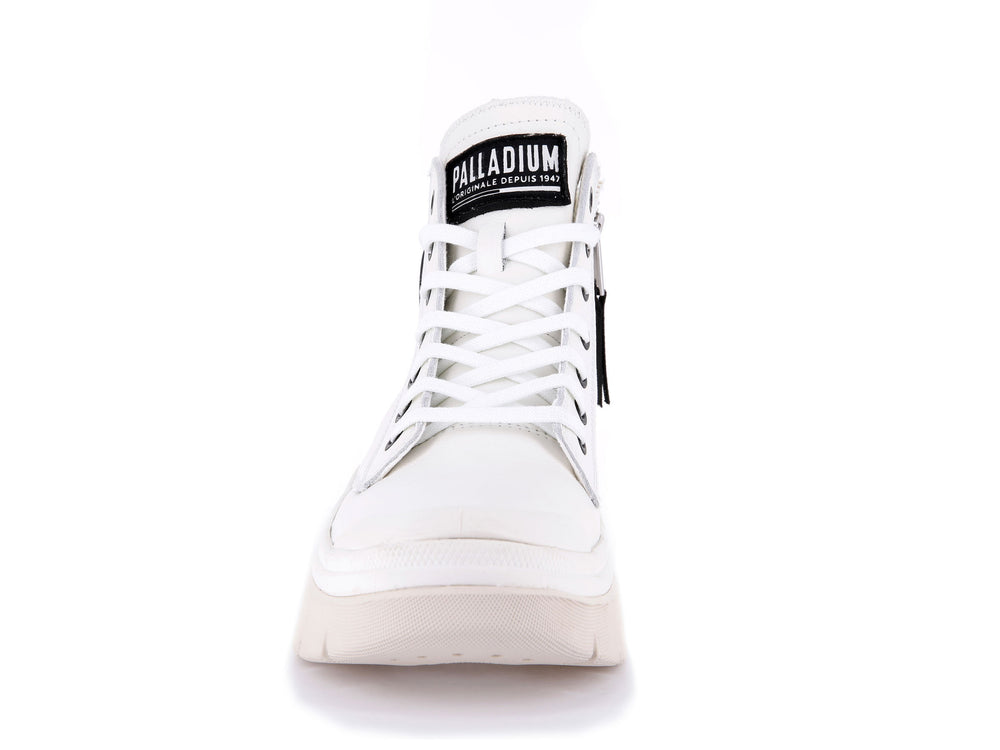 Palladium PALLAWAVE LEATHER Women's Boots White | Canada-2705
