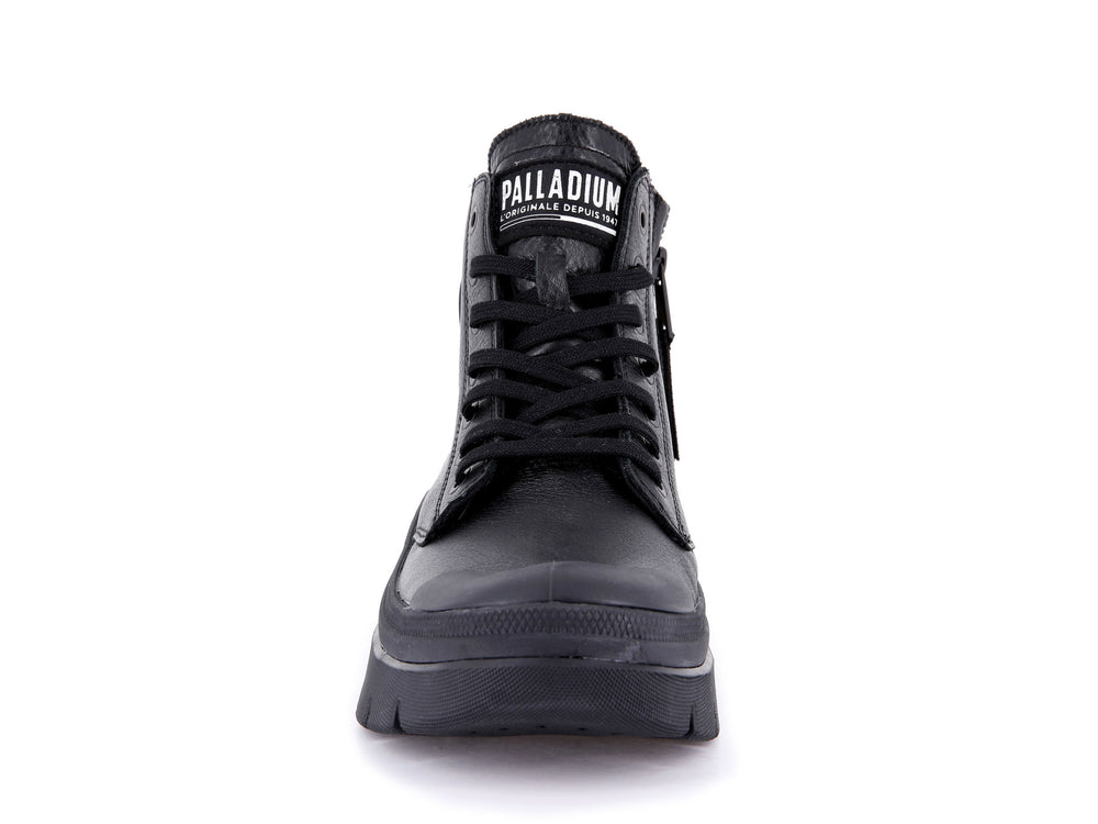 Palladium PALLAWAVE LEATHER Women's Boots Black | Canada-6108