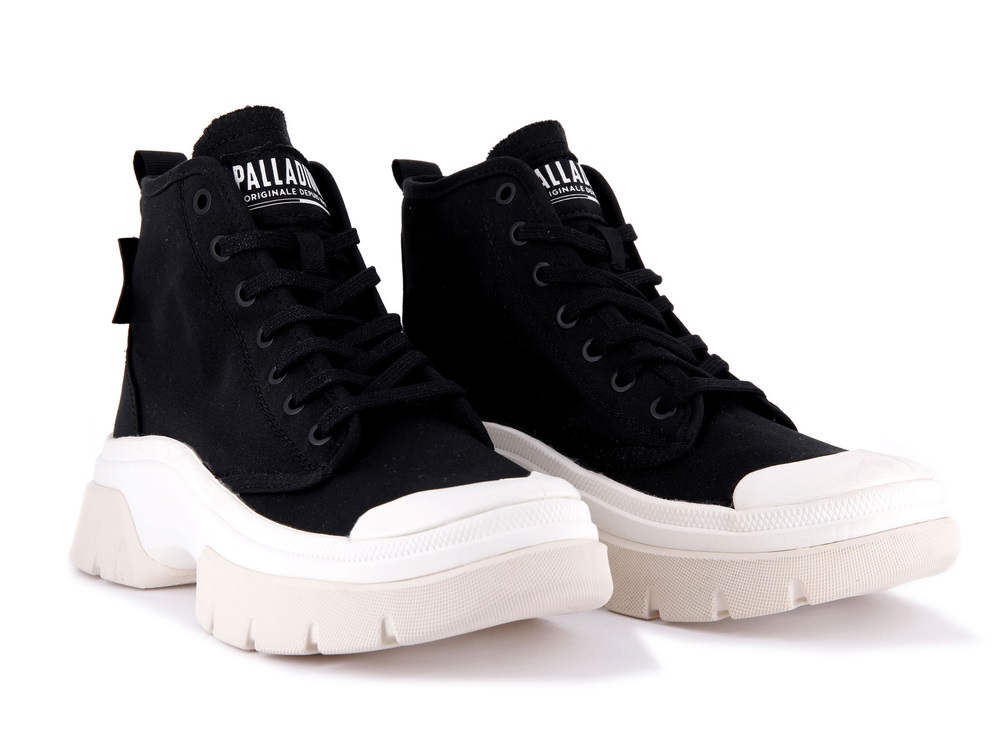 Palladium PALLAWAVE Women's High Top Sneakers Black | Canada-0392
