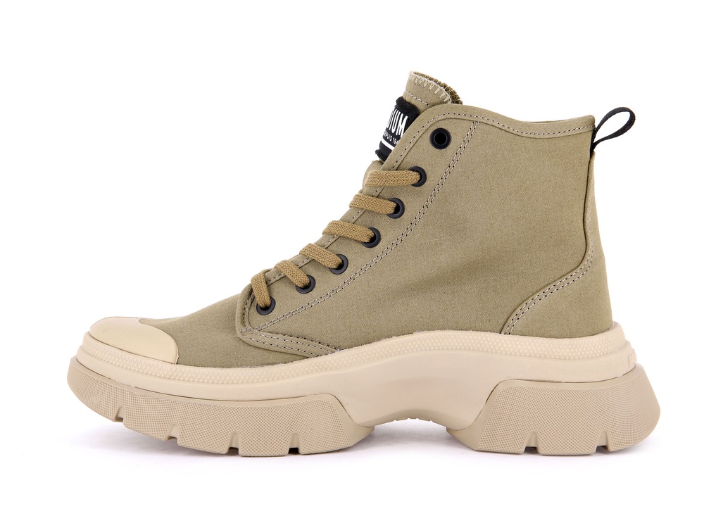 Palladium PALLAWAVE Women's Sneakers Olive | Canada-3947