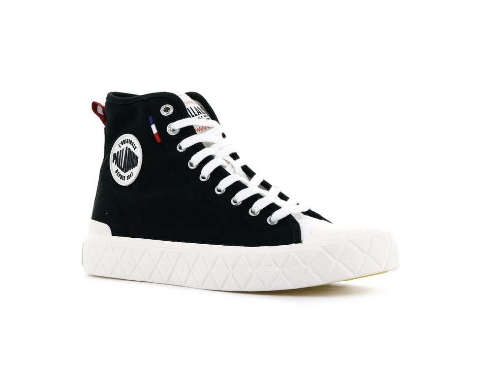 Palladium PALLA ACE CANVAS MID Men's Sneakers Black | Canada-9432