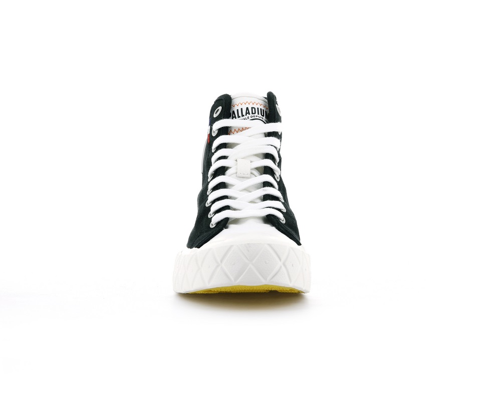 Palladium PALLA ACE CANVAS MID Men's Sneakers Black | Canada-9432
