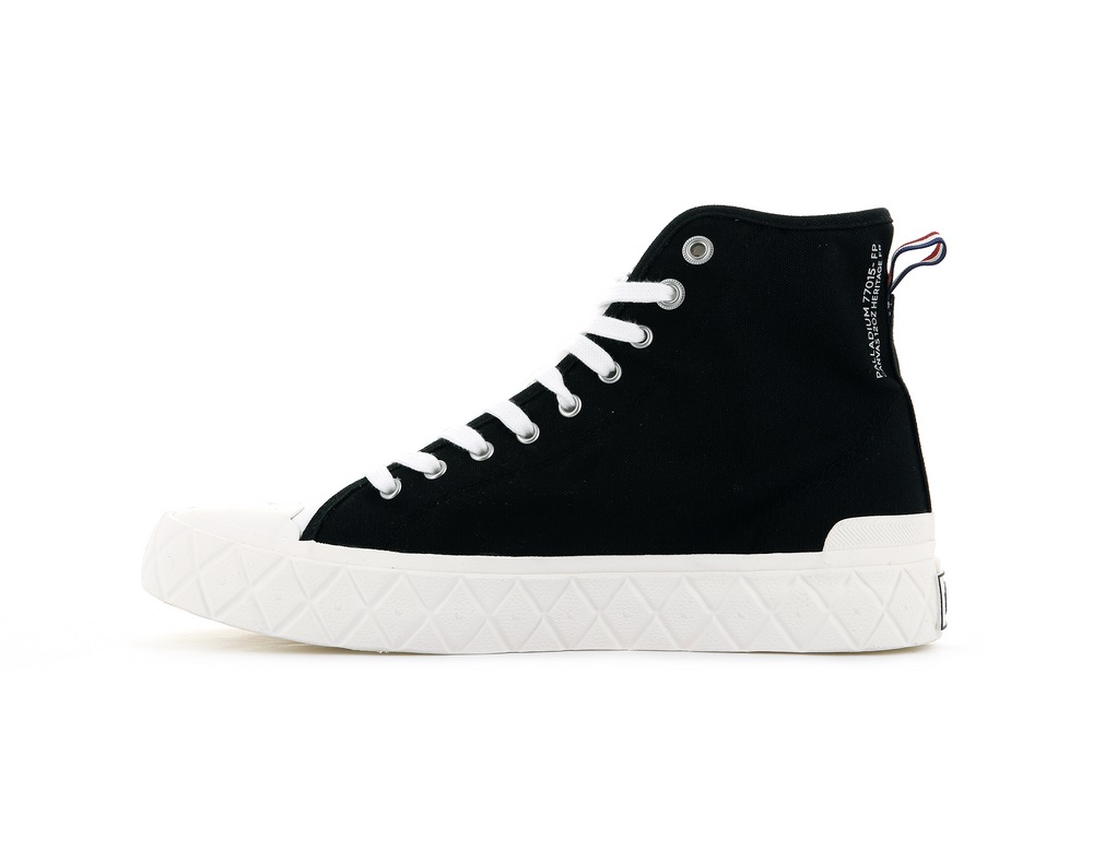 Palladium PALLA ACE CANVAS MID Men's Sneakers Black | Canada-9432