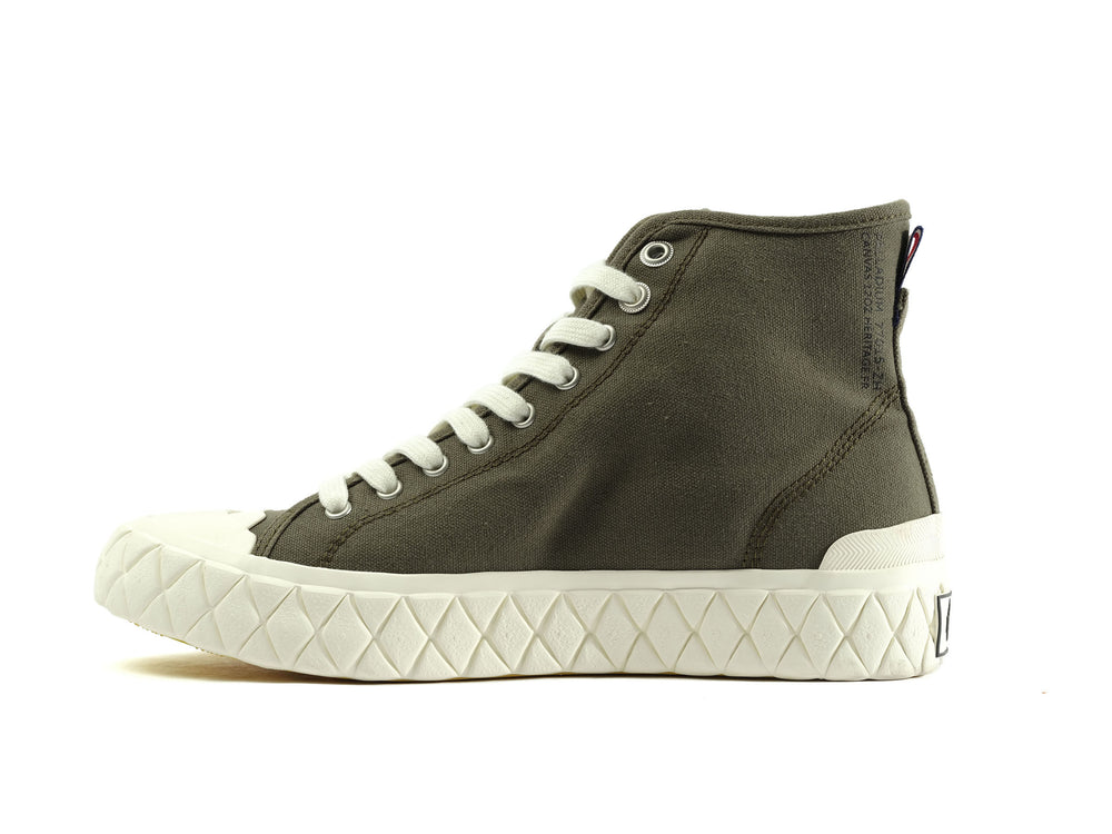 Palladium PALLA ACE CANVAS MID Men's Sneakers Olive | Canada-9765