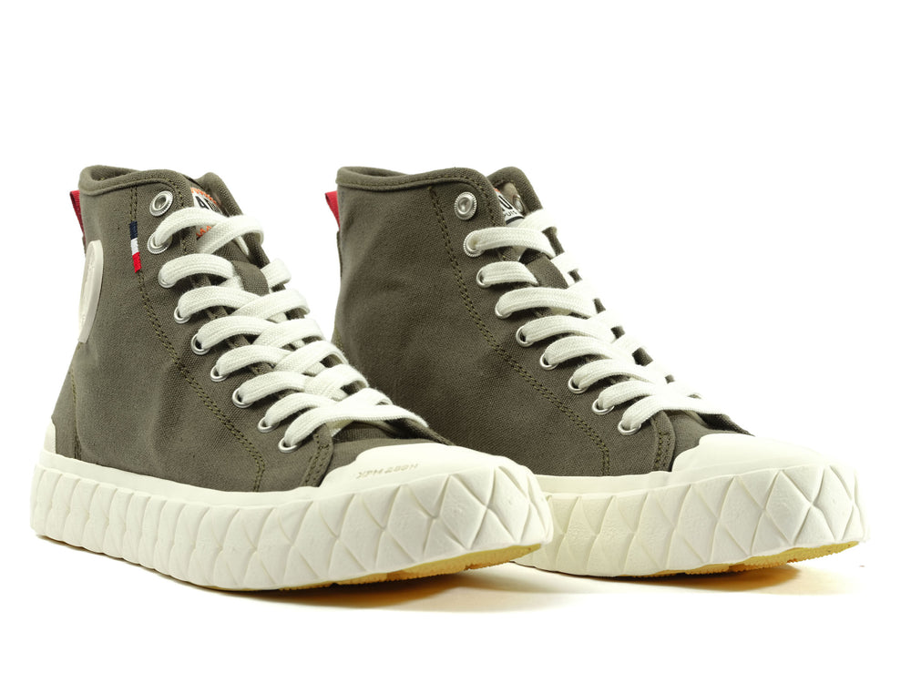 Palladium PALLA ACE CANVAS MID Men's Sneakers Olive | Canada-9765