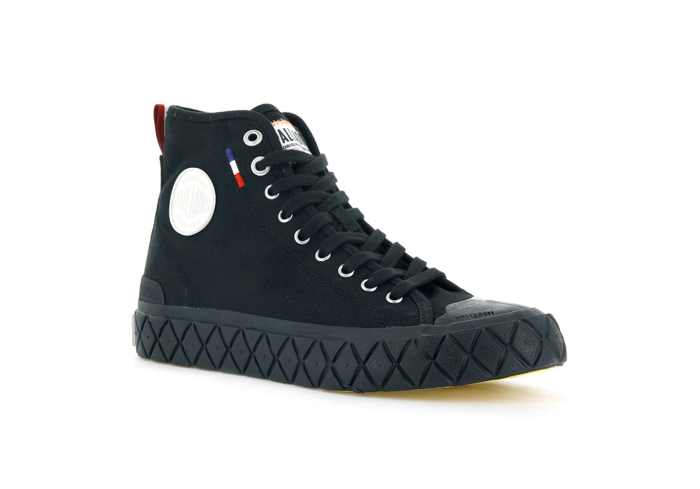 Palladium PALLA ACE CANVAS MID Women's High Top Sneakers Black | Canada-4712