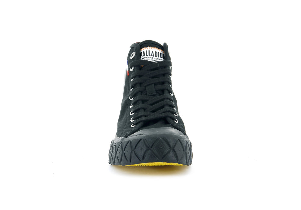 Palladium PALLA ACE CANVAS MID Women's High Top Sneakers Black | Canada-4712
