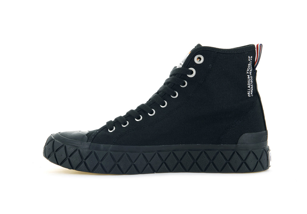 Palladium PALLA ACE CANVAS MID Women's High Top Sneakers Black | Canada-4712