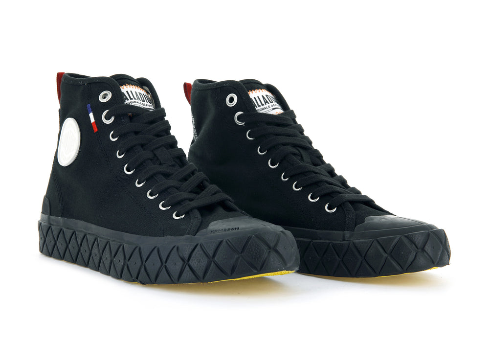 Palladium PALLA ACE CANVAS MID Women's High Top Sneakers Black | Canada-4712