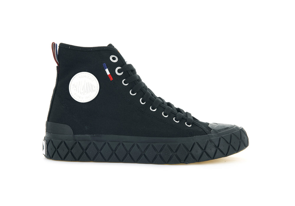 Palladium PALLA ACE CANVAS MID Women\'s High Top Sneakers Black | Canada-4712