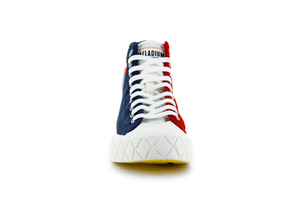 Palladium PALLA ACE CANVAS MID Women's Sneakers Indigo / Red | Canada-8215