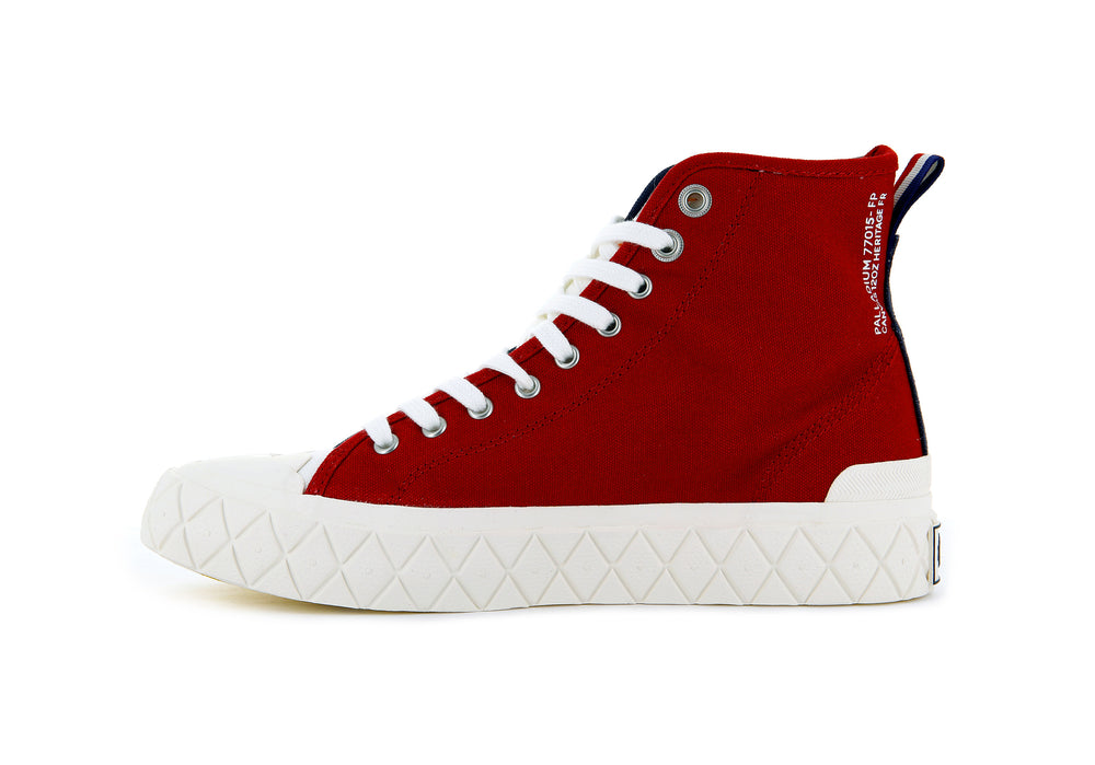 Palladium PALLA ACE CANVAS MID Women's Sneakers Indigo / Red | Canada-8215