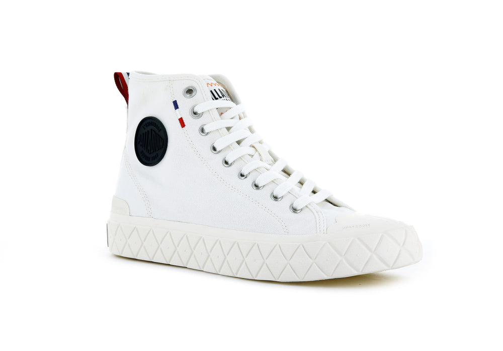 Palladium PALLA ACE CANVAS MID Women's Sneakers White | Canada-9082