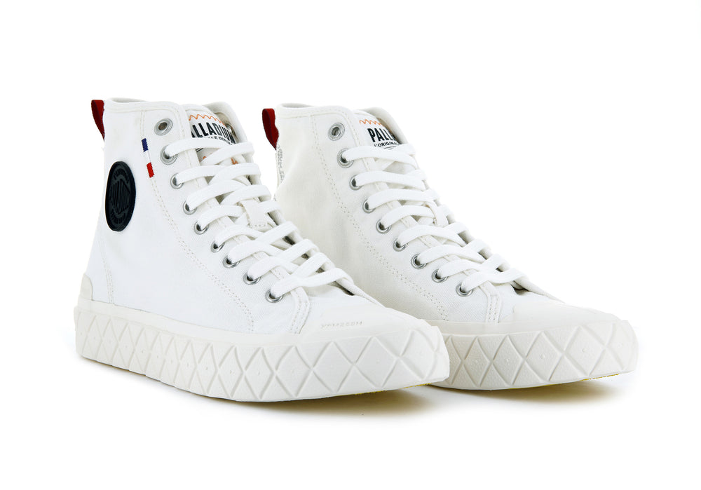 Palladium PALLA ACE CANVAS MID Women's Sneakers White | Canada-9082