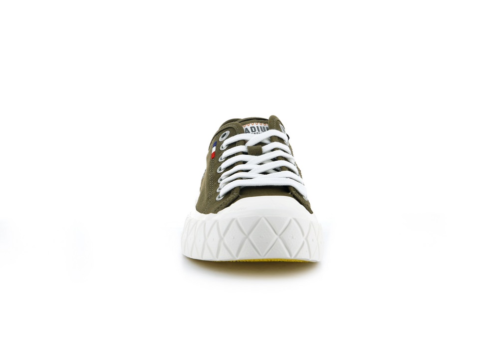 Palladium PALLA ACE CANVAS Men's Low Top Shoes Olive | Canada-1276