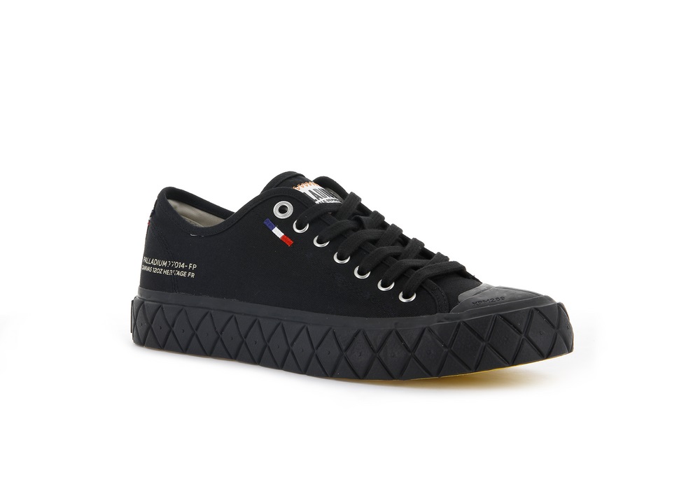 Palladium PALLA ACE CANVAS Women's Low Top Shoes Black | Canada-8476