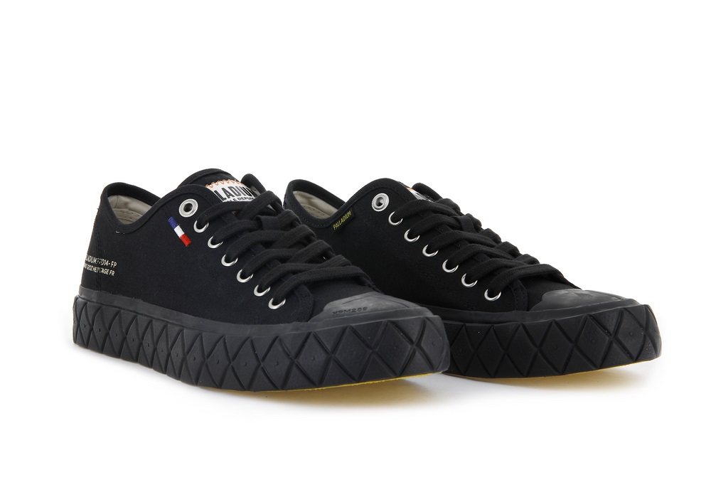 Palladium PALLA ACE CANVAS Women's Low Top Shoes Black | Canada-8476