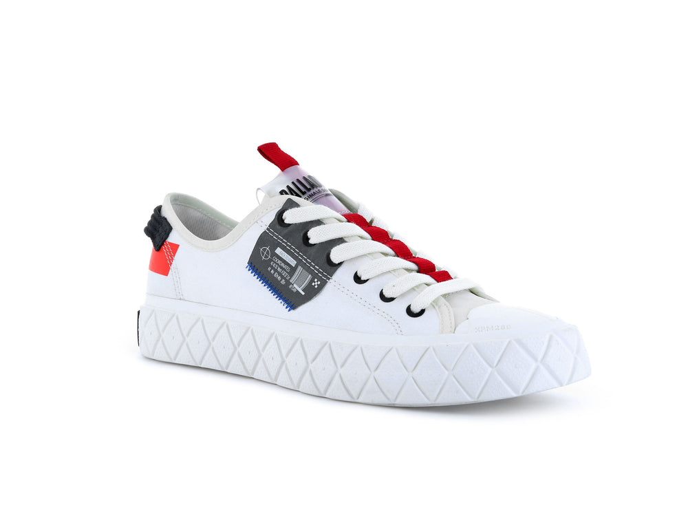 Palladium PALLA ACE LO TICKET TO EARTH Men's Low Top Shoes White | Canada-4098