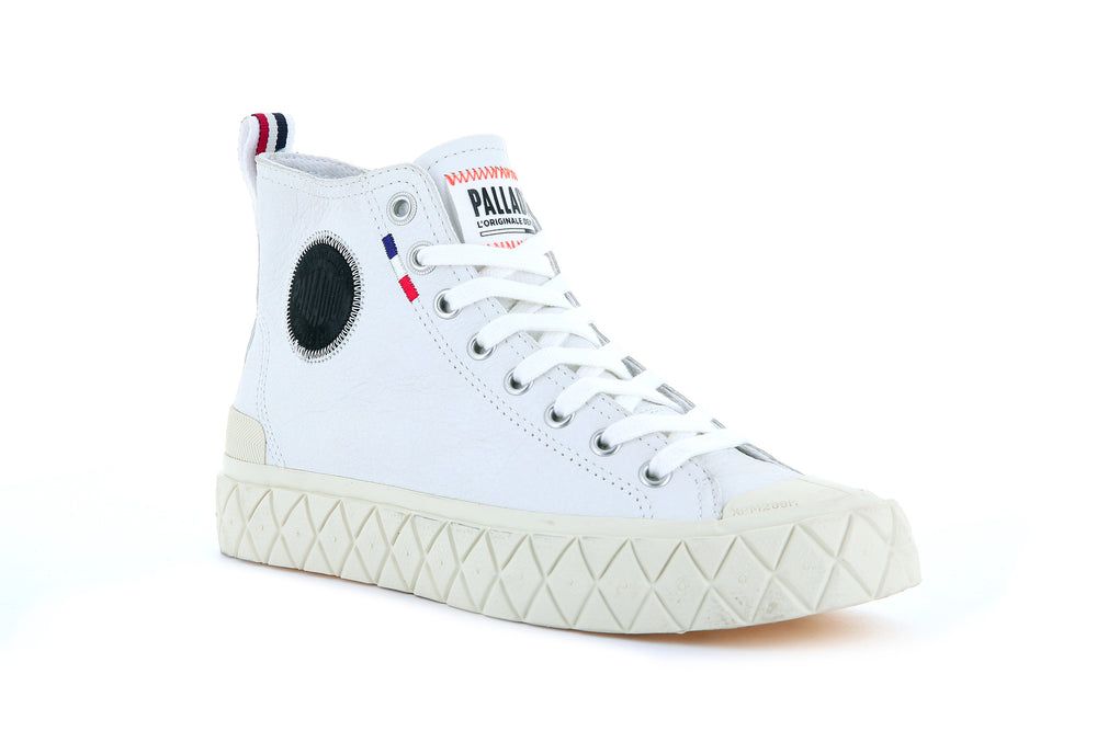 Palladium PALLA ACE MID LEATHER UL Women's Sneakers White | Canada-2746