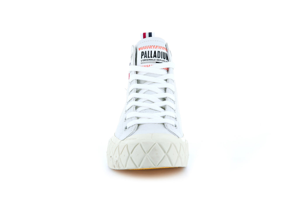 Palladium PALLA ACE MID LEATHER UL Women's Sneakers White | Canada-2746