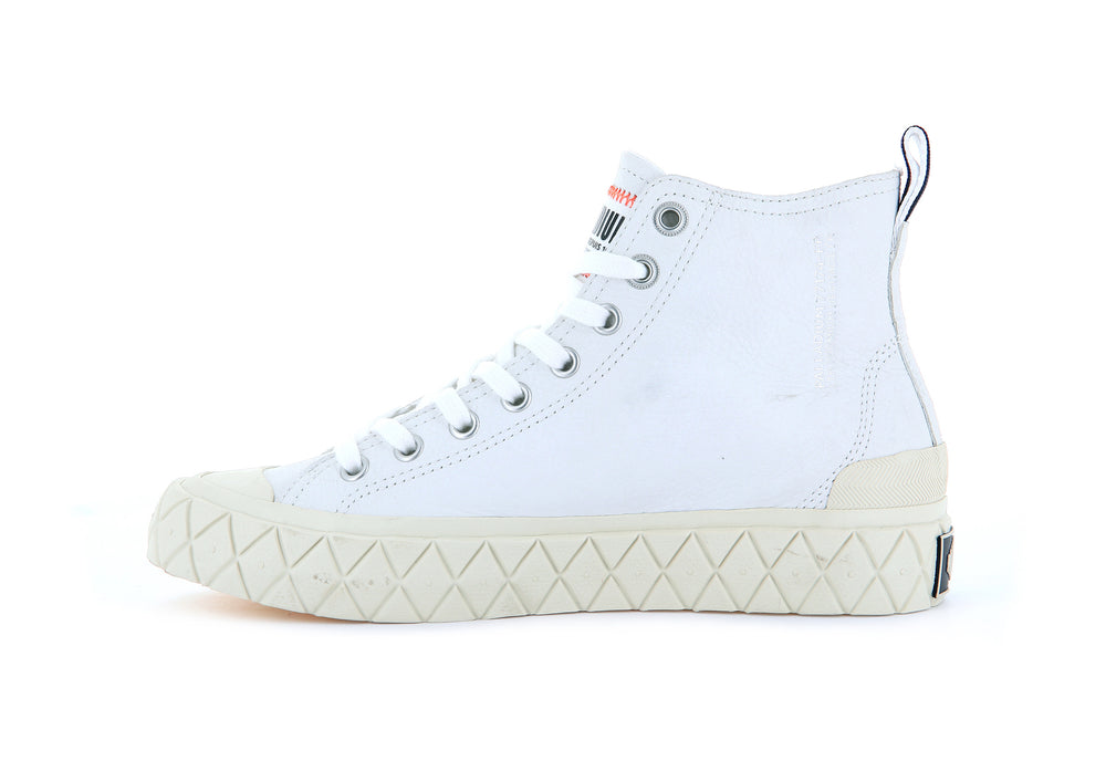 Palladium PALLA ACE MID LEATHER UL Women's Sneakers White | Canada-2746