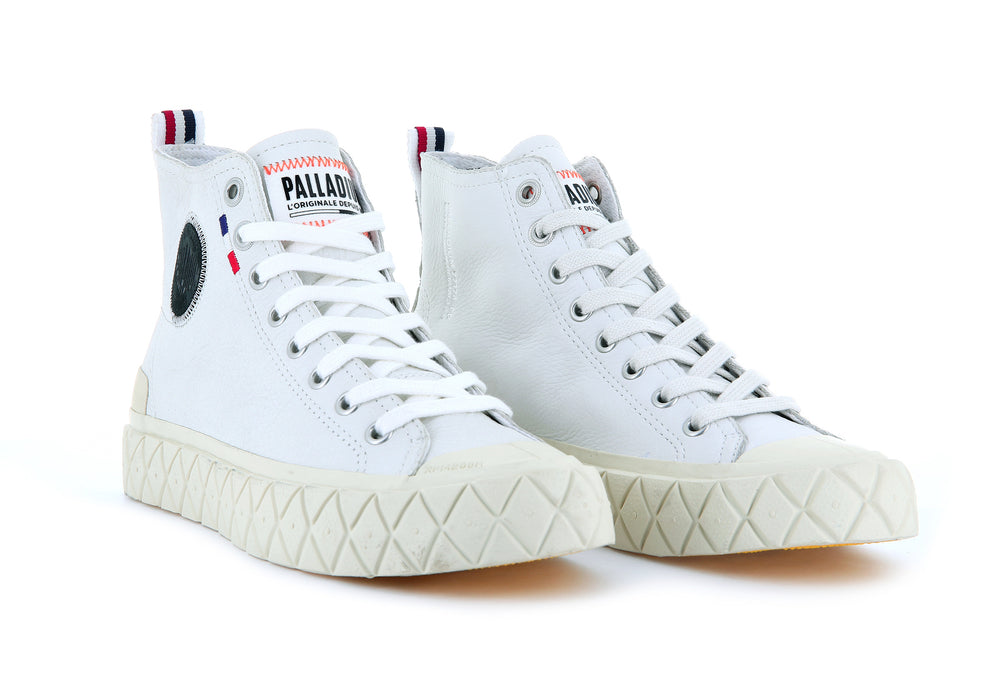 Palladium PALLA ACE MID LEATHER UL Women's Sneakers White | Canada-2746