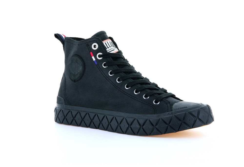Palladium PALLA ACE MID LEATHER UL Women's Sneakers Black | Canada-5190