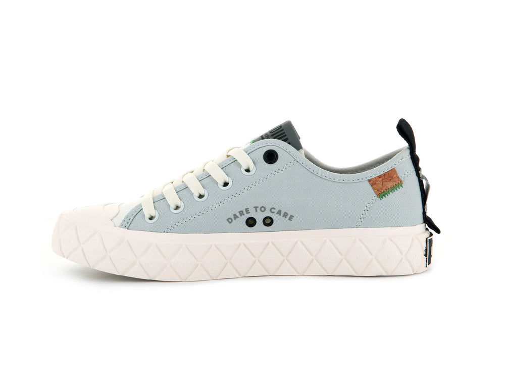 Palladium PALLA ACE ORGANIC METRO Men's Low Top Shoes White / Grey | Canada-7489
