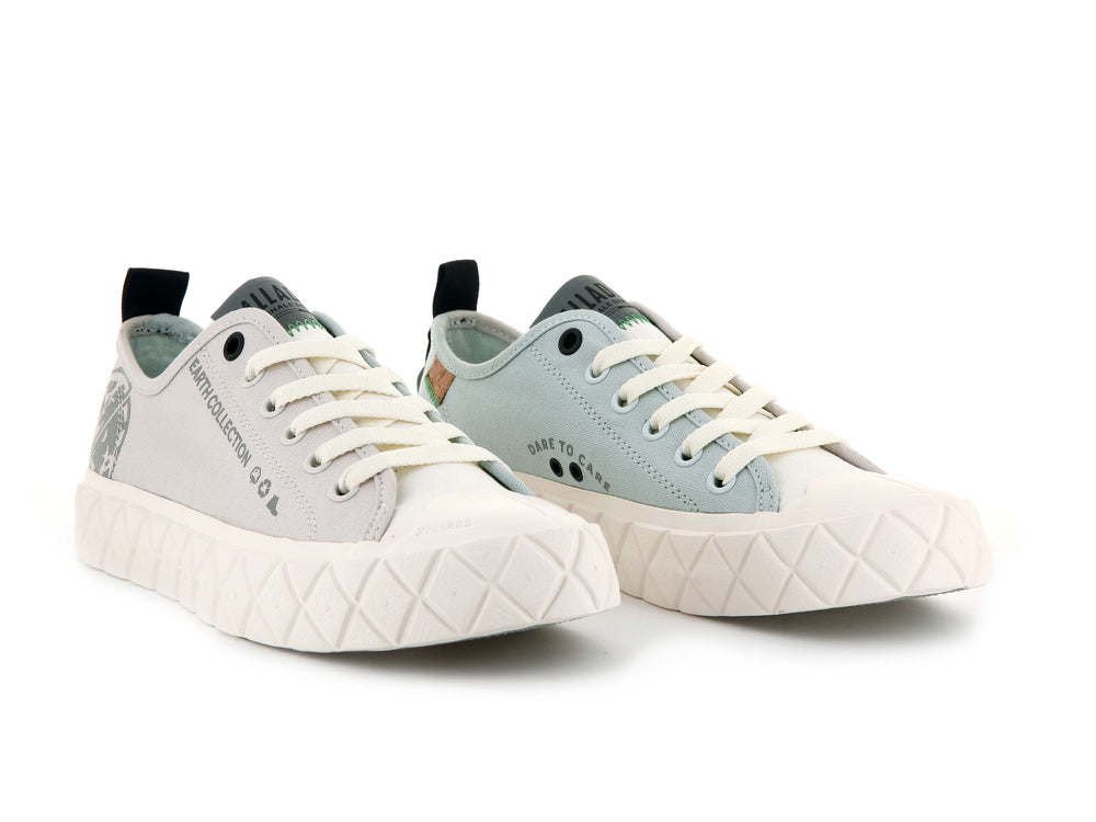 Palladium PALLA ACE ORGANIC METRO Men's Low Top Shoes White / Grey | Canada-7489