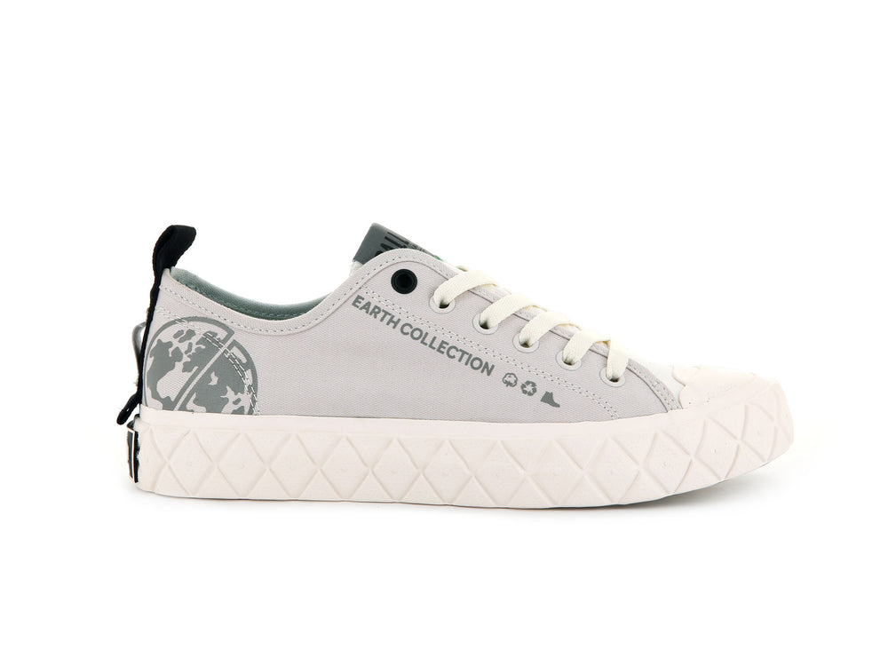 Palladium PALLA ACE ORGANIC METRO Men\'s Low Top Shoes White / Grey | Canada-7489
