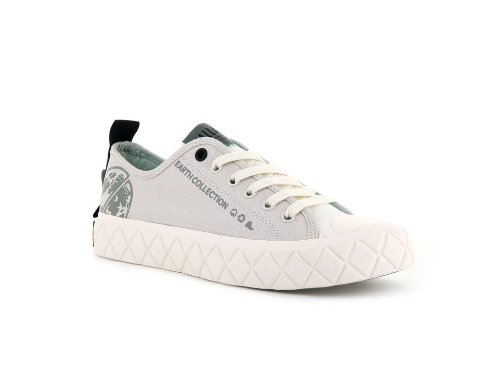 Palladium PALLA ACE ORGANIC METRO Women's Low Top Shoes White / Grey | Canada-5046