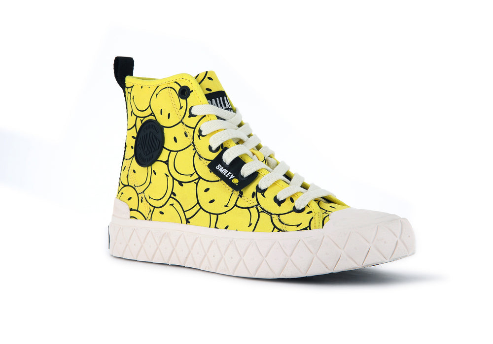 Palladium PALLA ACE OVERSMILEY Women's High Top Sneakers Yellow | Canada-9358