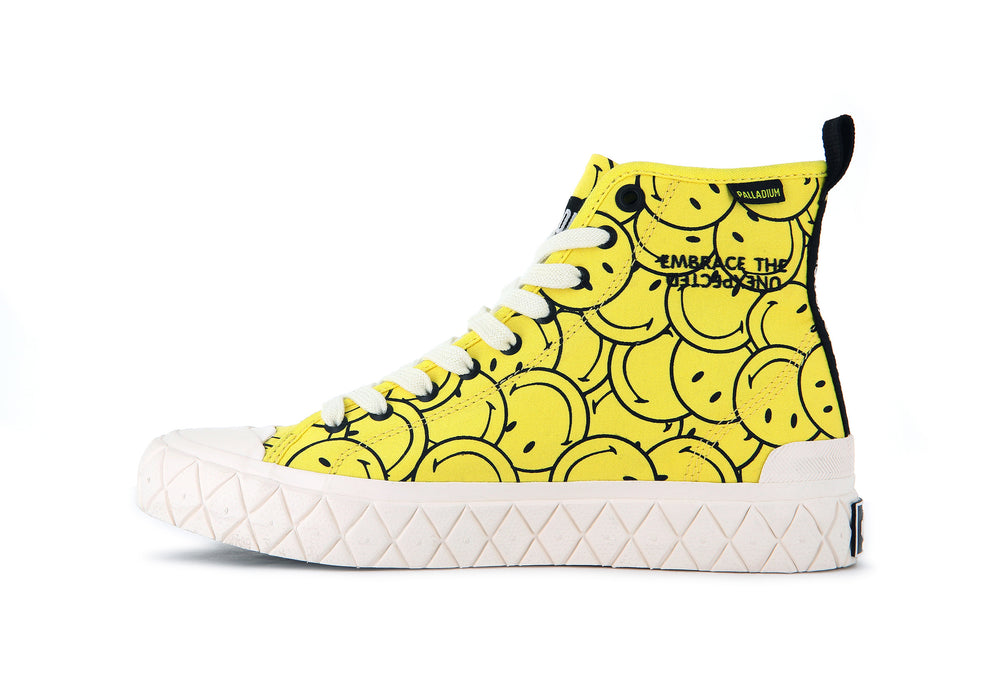 Palladium PALLA ACE OVERSMILEY Women's High Top Sneakers Yellow | Canada-9358
