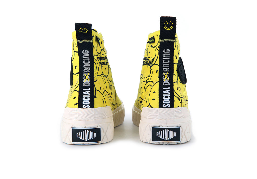 Palladium PALLA ACE OVERSMILEY Women's High Top Sneakers Yellow | Canada-9358
