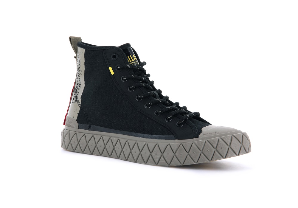 Palladium PALLA ACE SUPPLY MID Men's High Top Sneakers Black | Canada-5904