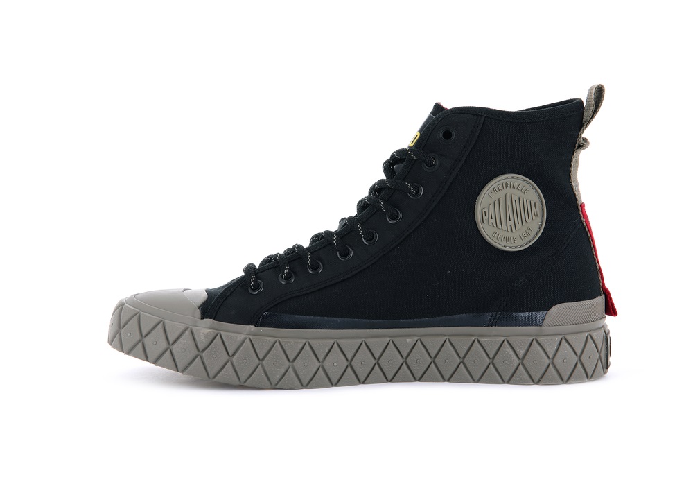 Palladium PALLA ACE SUPPLY MID Men's High Top Sneakers Black | Canada-5904