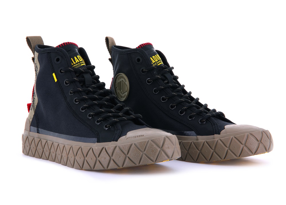 Palladium PALLA ACE SUPPLY MID Men's High Top Sneakers Black | Canada-5904